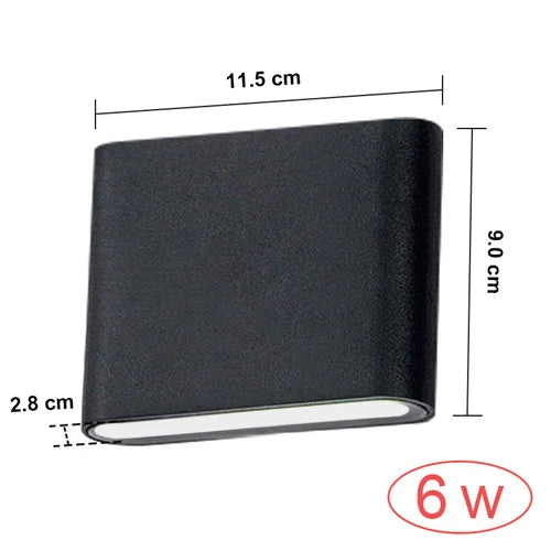 Waterproof Outdoor Wall Lamp 6W 12W