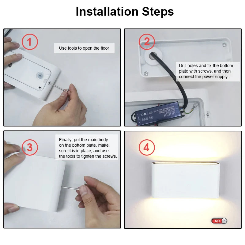 Waterproof Outdoor Wall Lamp 6W 12W