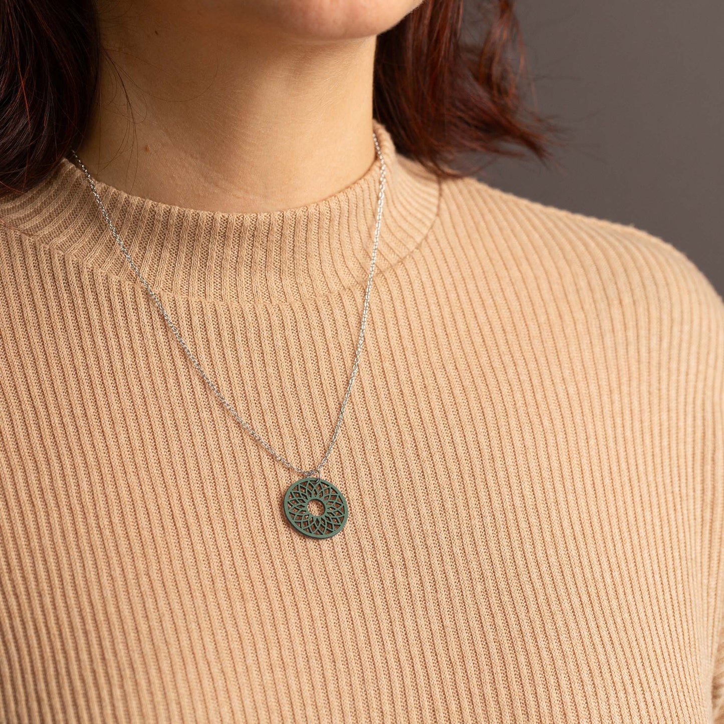 Halskette mit Holzanhänger - 'Spirit'