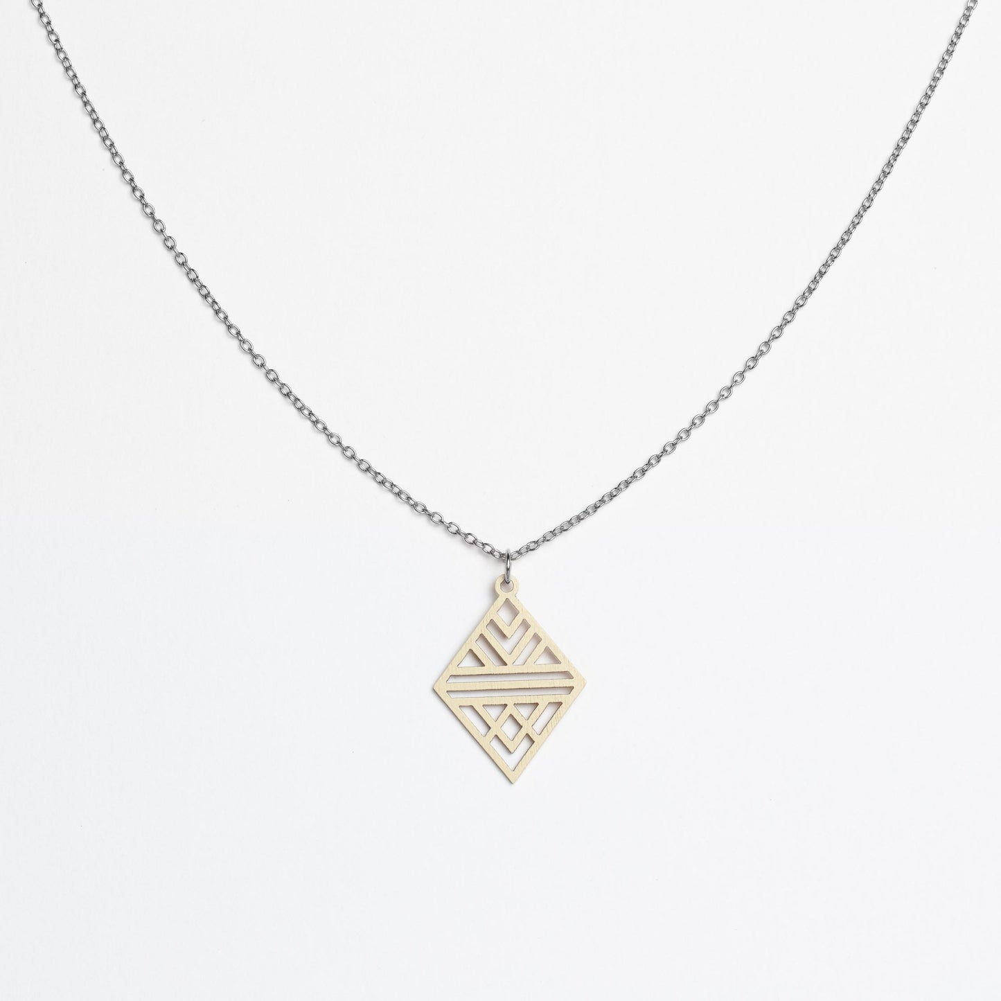 Halskette mit Holzanhänger - 'Tribal Echo'