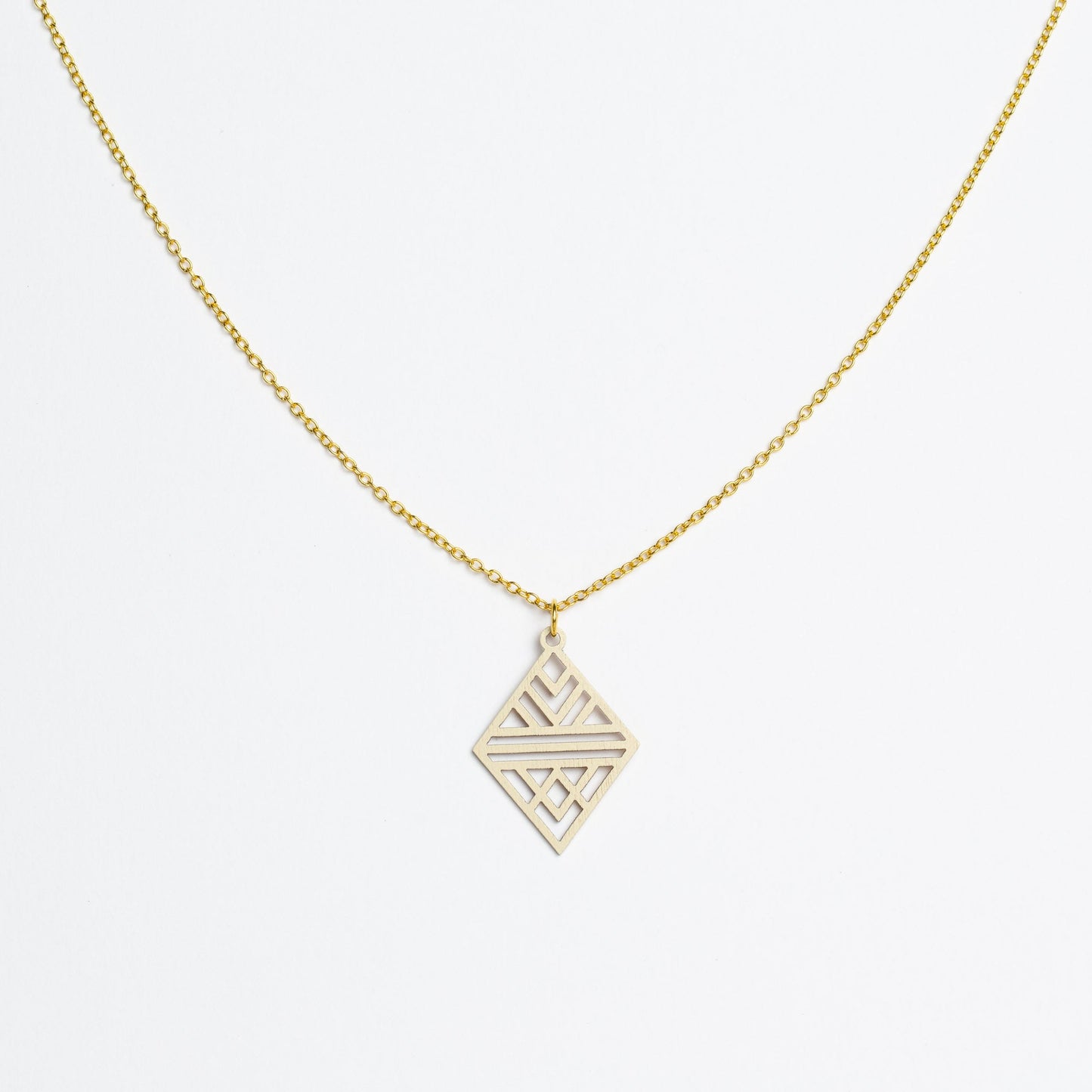 Halskette mit Holzanhänger - 'Tribal Echo'