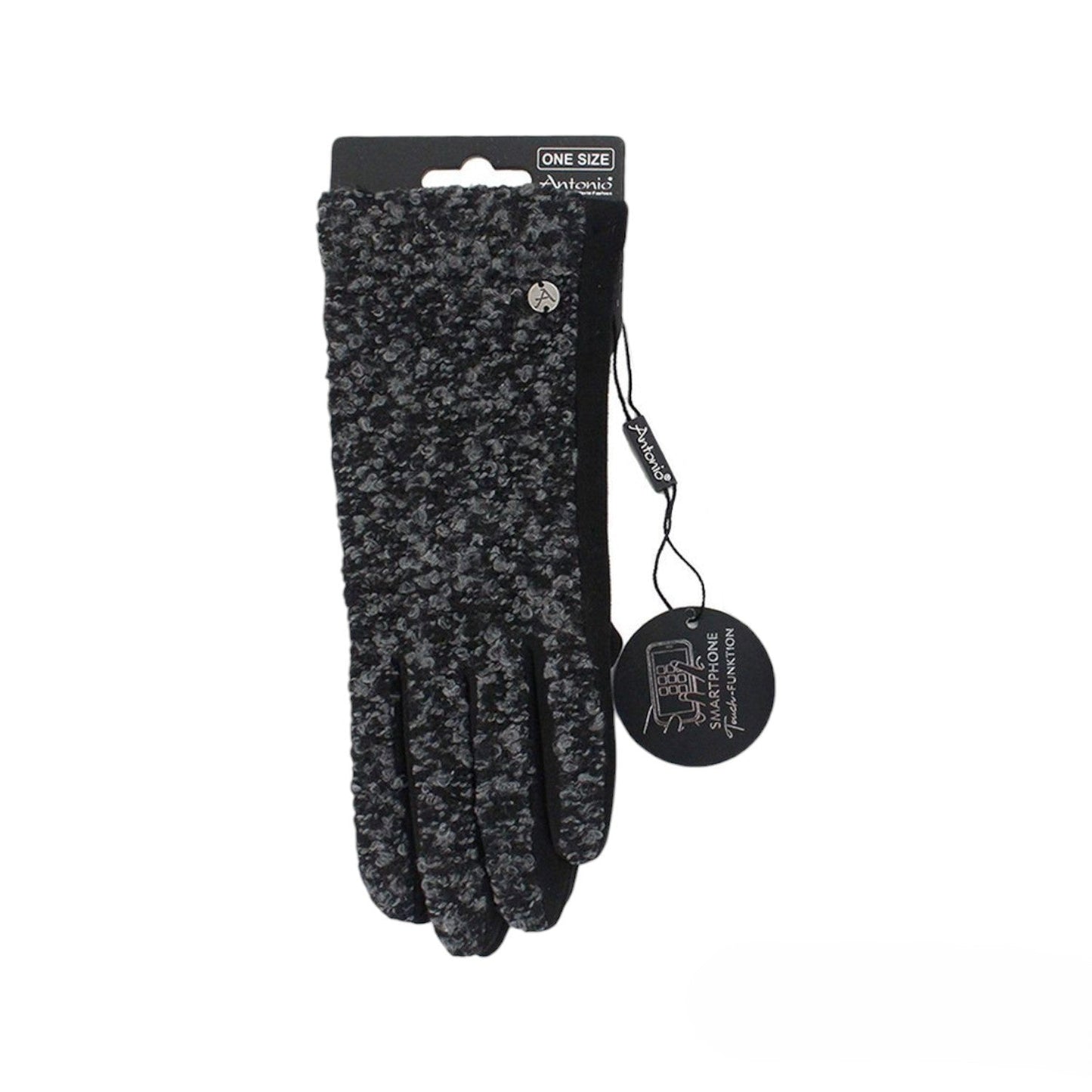 Winter Damen Handschuhe Bouclé » günstige Fingerhandschuhe » Winterhandschuhe mit Smartphone Touch-Funktion