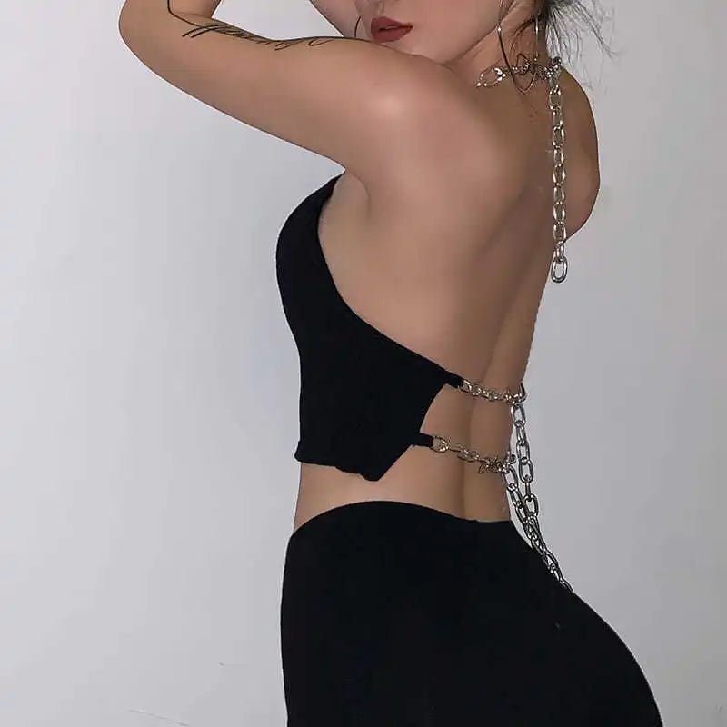 Chain Back Crop Top