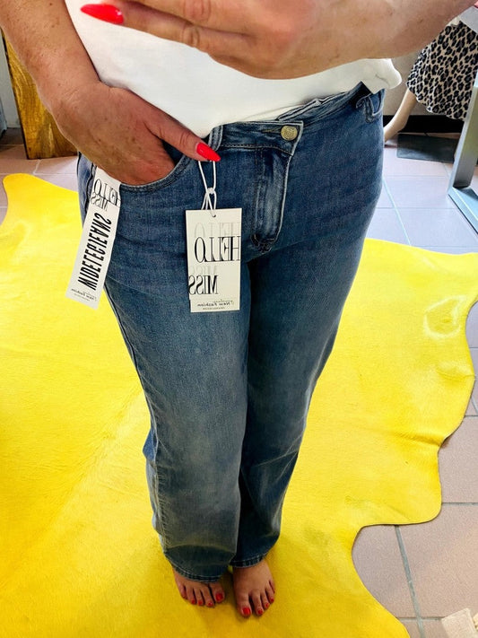Hose Jeanshose HELLO MISS Blau in Wide Leg Form H823