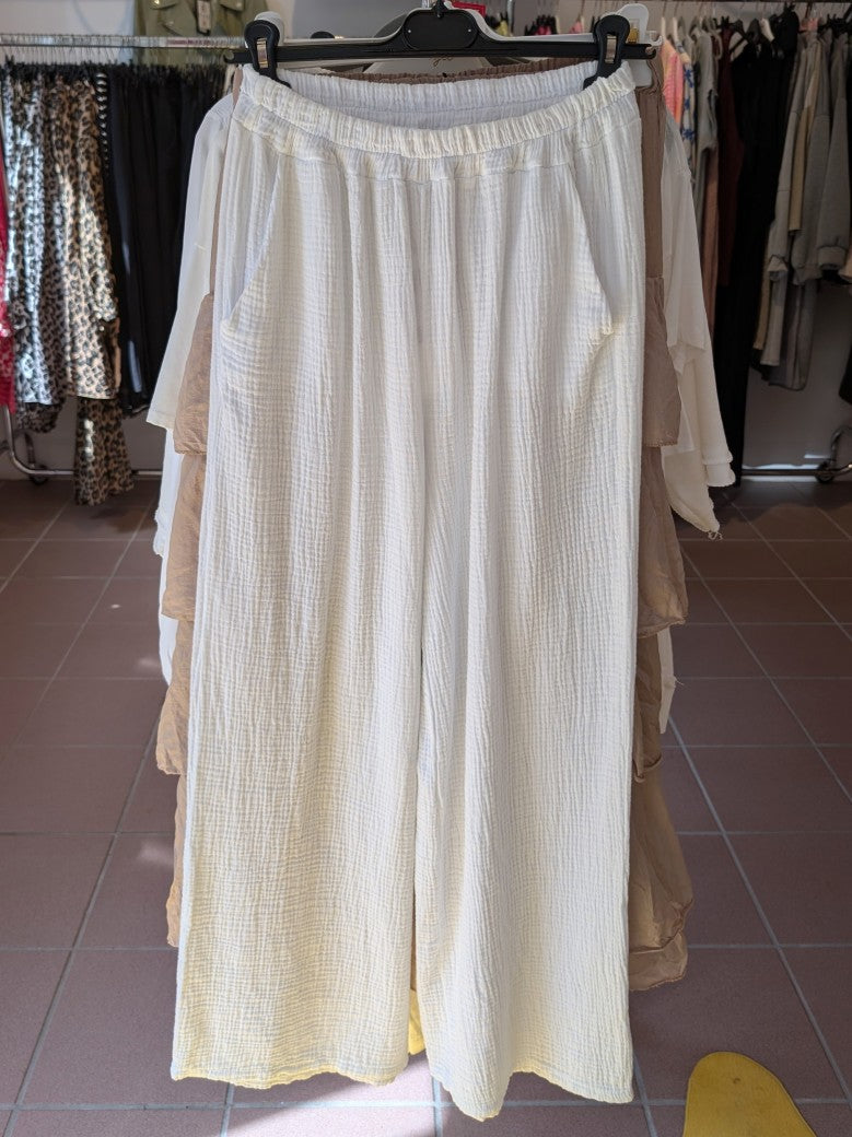Hose Mousselin Weiß - One Size 21374