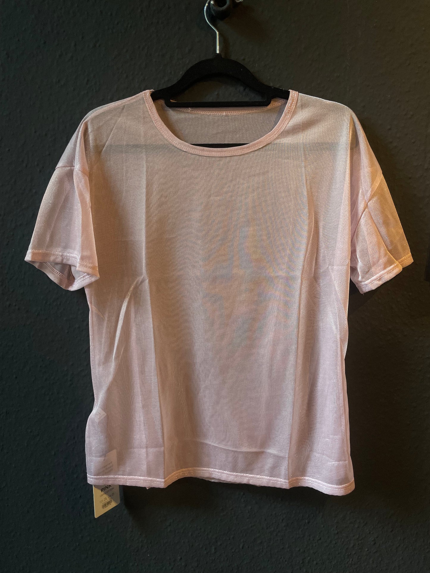 Transparent Glossy Round Neck T-shirt