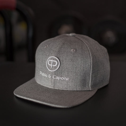 Snapback Cap - Grey & White