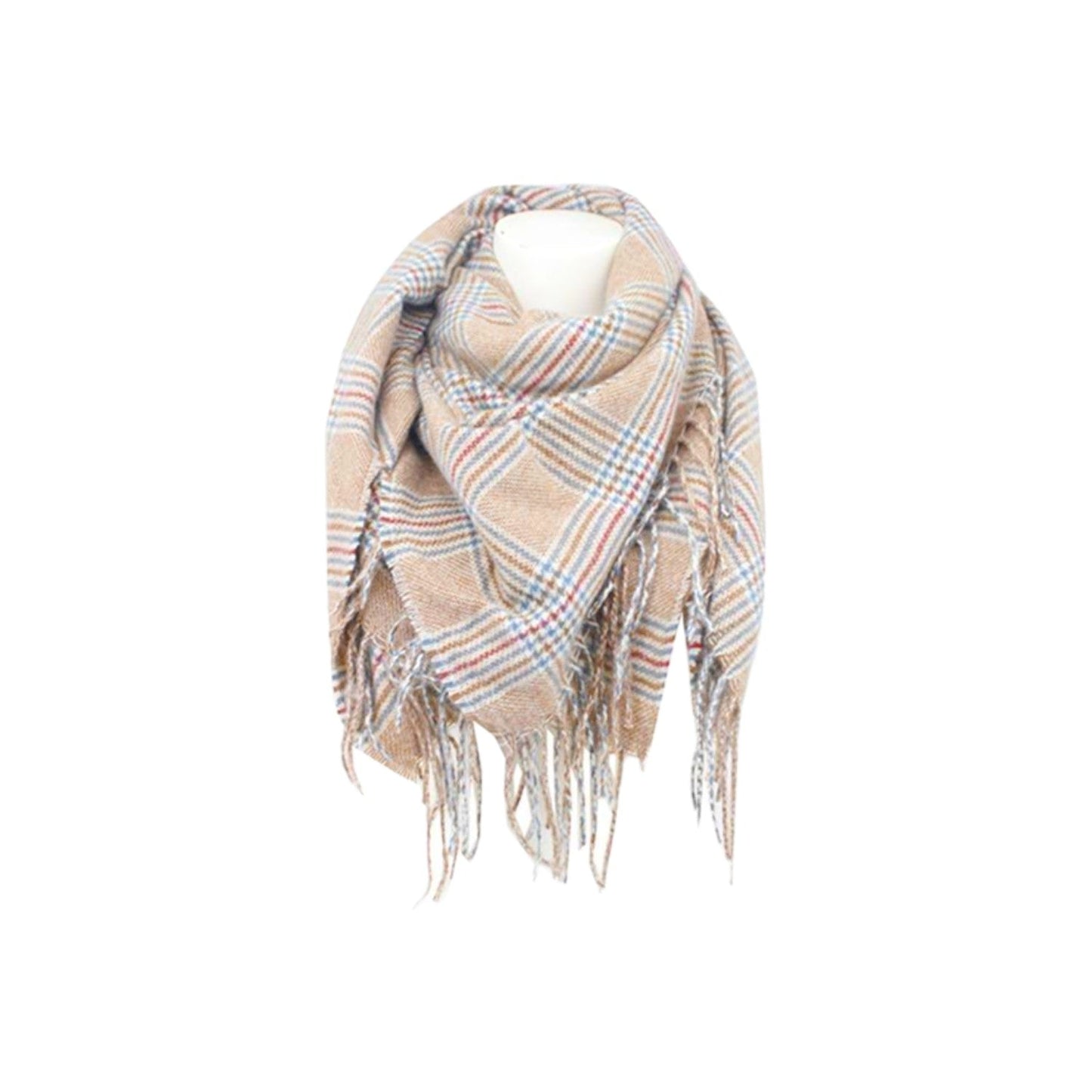 Winter Damen Schal Cashmera » Fransenschal 105cm x 100cm » Winterschal I Damenschal Soft Tartan