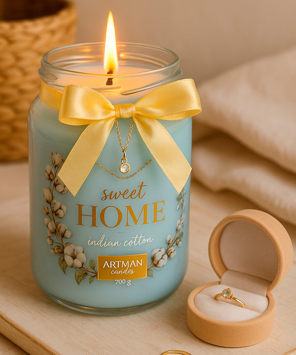 Schmuckkerze - XXL Duftkerze mit Schmuck - Luxus Edition