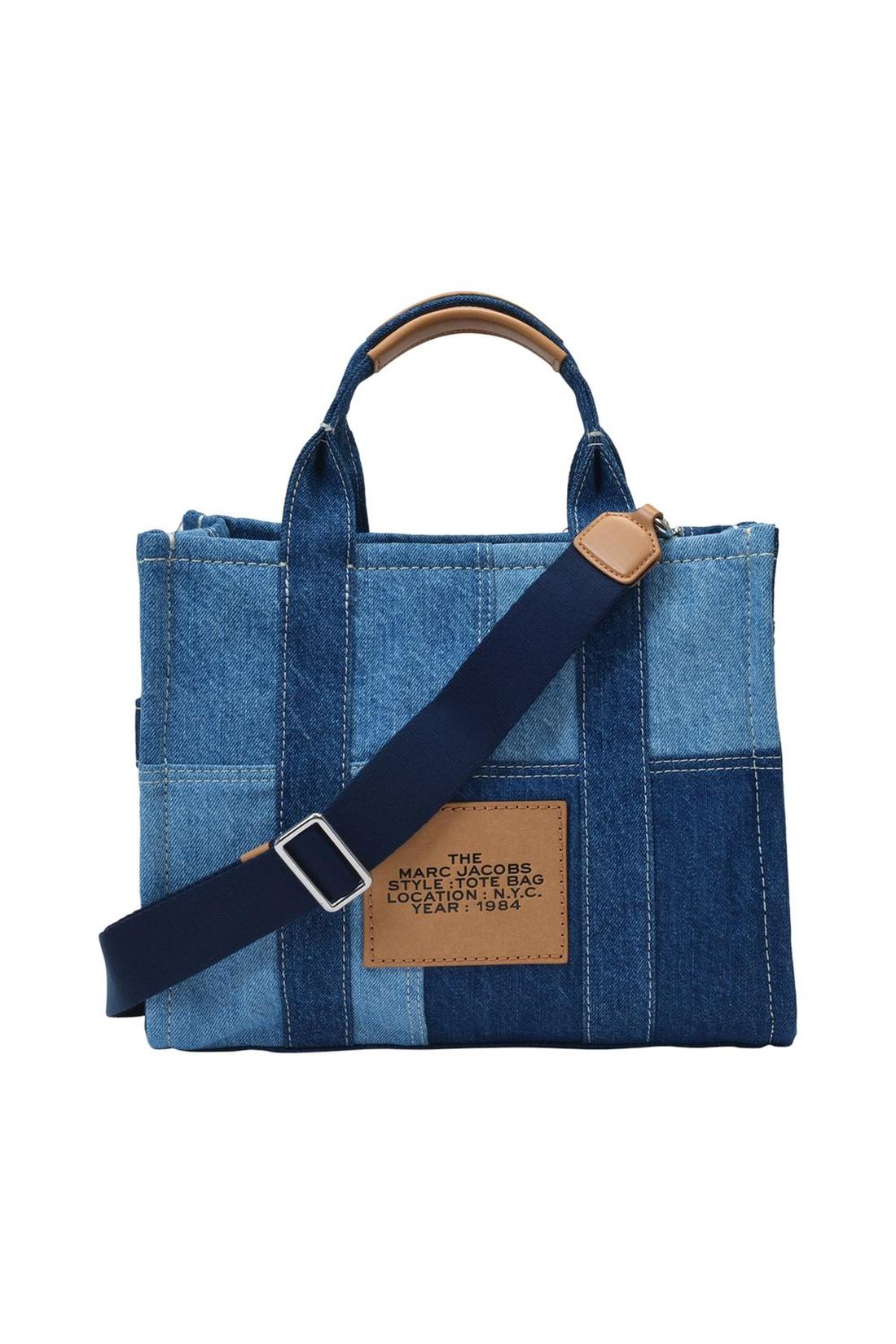 Tasche Medium Tote Traveler aus Baumwolle Blau