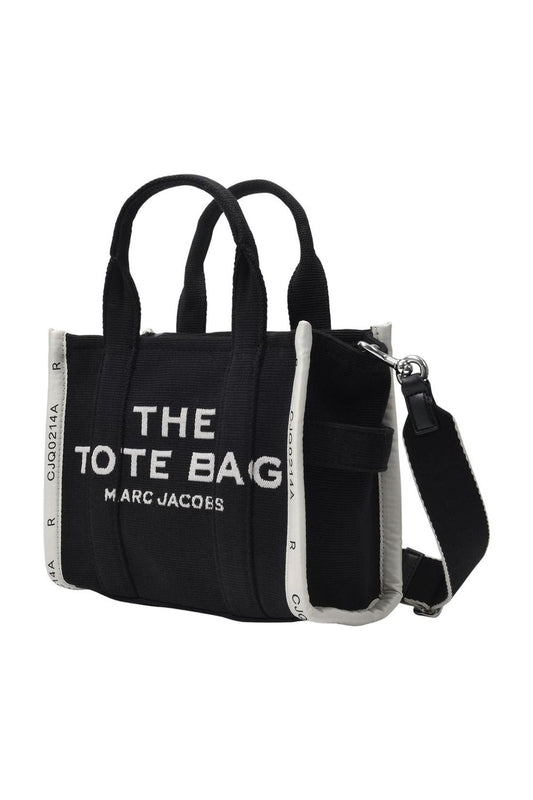 The Small Tote Tasche aus schwarzem Canvas