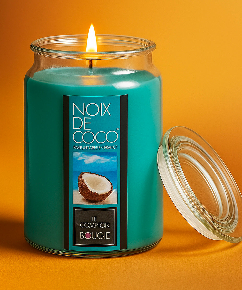 Duftkerze im dekorativen Glas mit Deckel, 510 Gramm, verschiedene Düfte