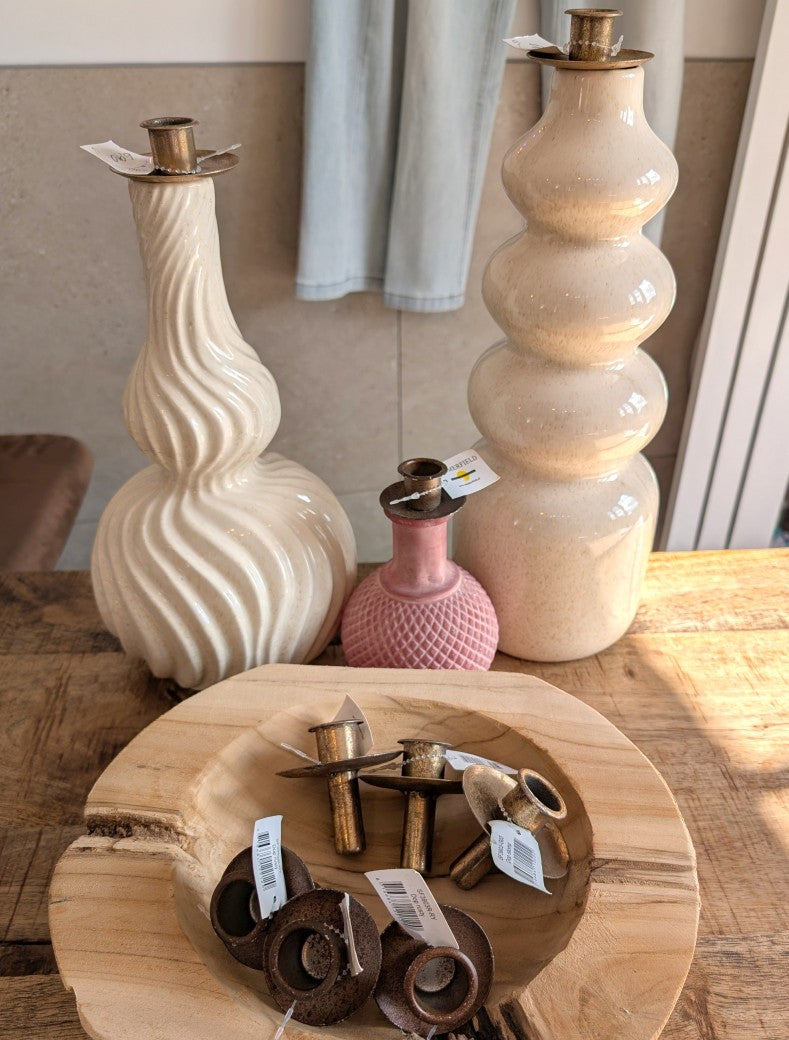 Kerzenhalter für Vasen Flaschen Gold Messing aus Metall