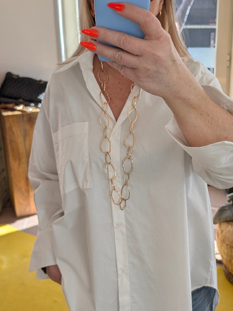 Kette aus großen Elementen Gold Größe M Bijoux 8111870