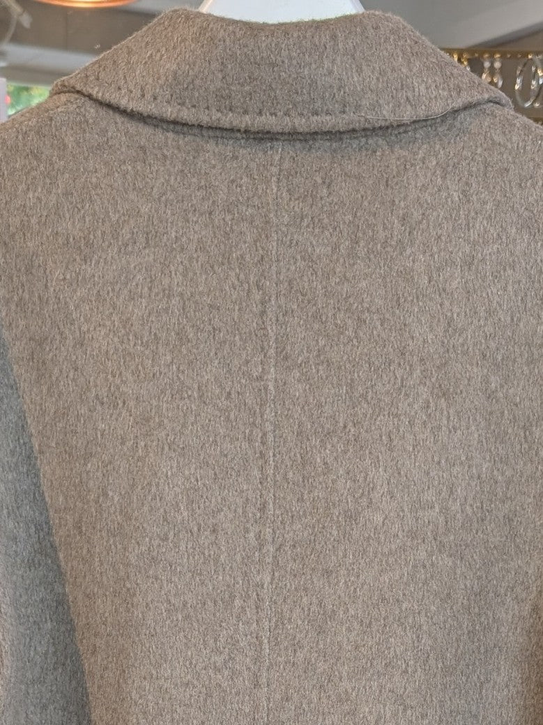 Langer Kaschmir Mantel Wollmantel Handmade Taupe - von SensUniq