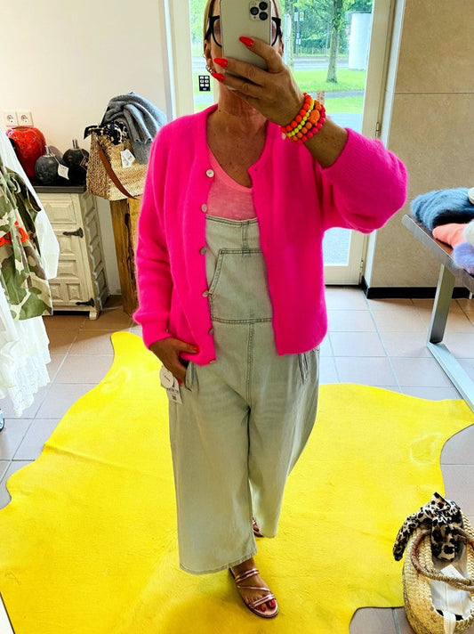 Latzhose Jeans Hellblau in Größe M/L (keine Kreuzträger) - von GIOYA