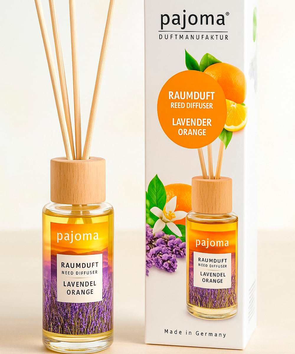 Raumduft 100 ml, mit 10 Rattanstäbchen, verschiedene Sorten