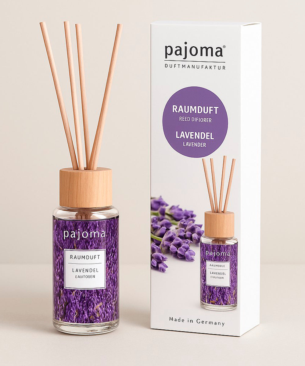 Raumduft 100 ml, mit 10 Rattanstäbchen, verschiedene Sorten