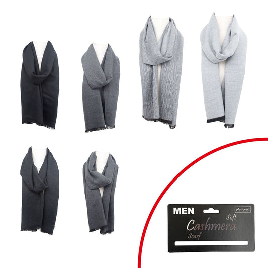 Winter Herren Schal "Herringbone" » Soft Cashmera Herrenschal | Winterschal 180x30 cm