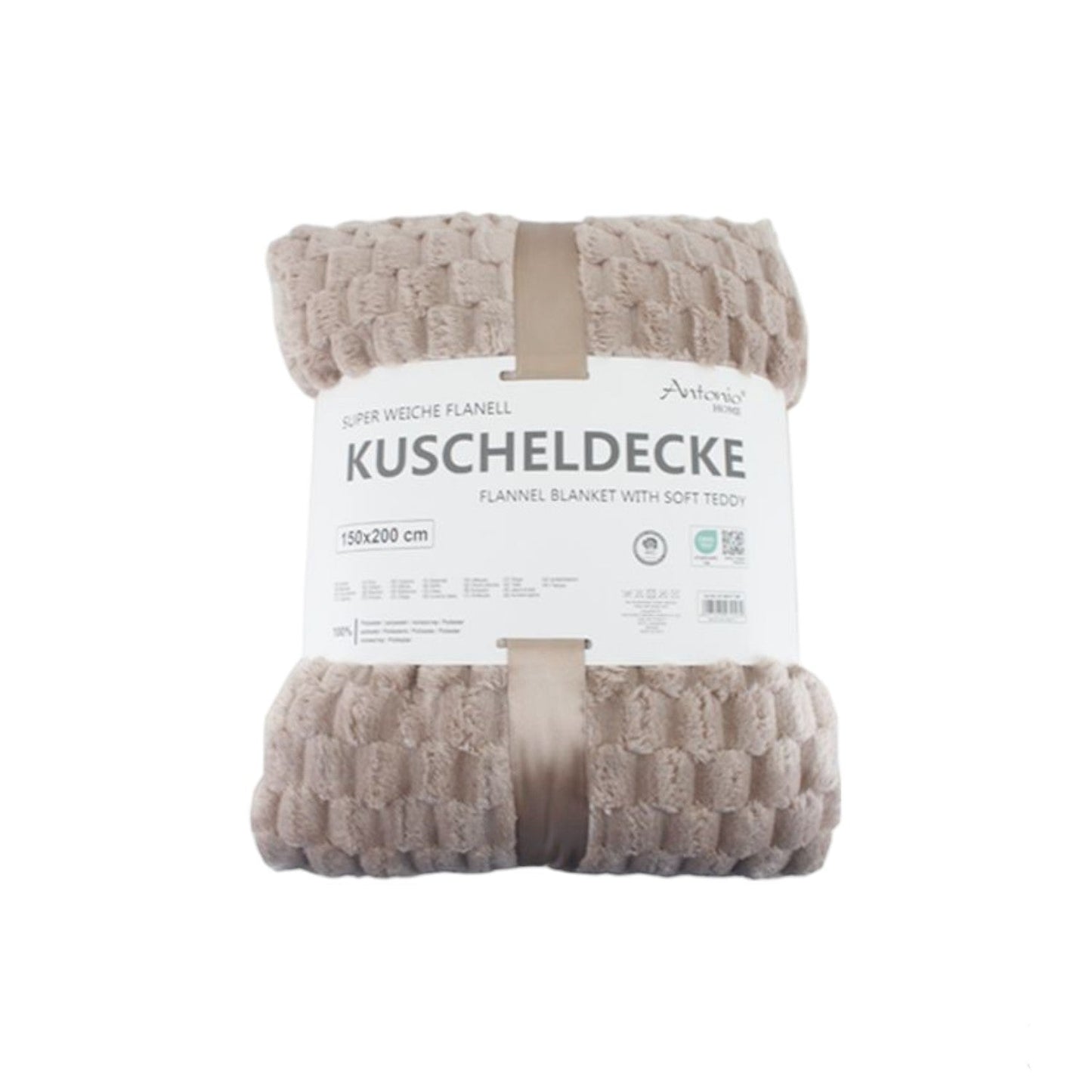 Premium Kuscheldecke » Waffeloptik Wohndecke » Couchdecke Soft Teddy | Tagesdecke 150 x 200 cm