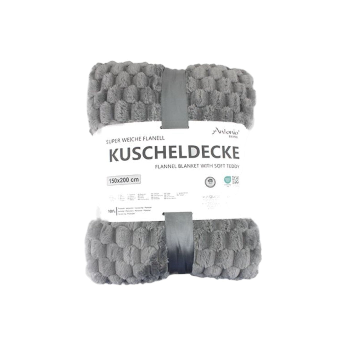 Premium Kuscheldecke » Waffeloptik Wohndecke » Couchdecke Soft Teddy | Tagesdecke 150 x 200 cm