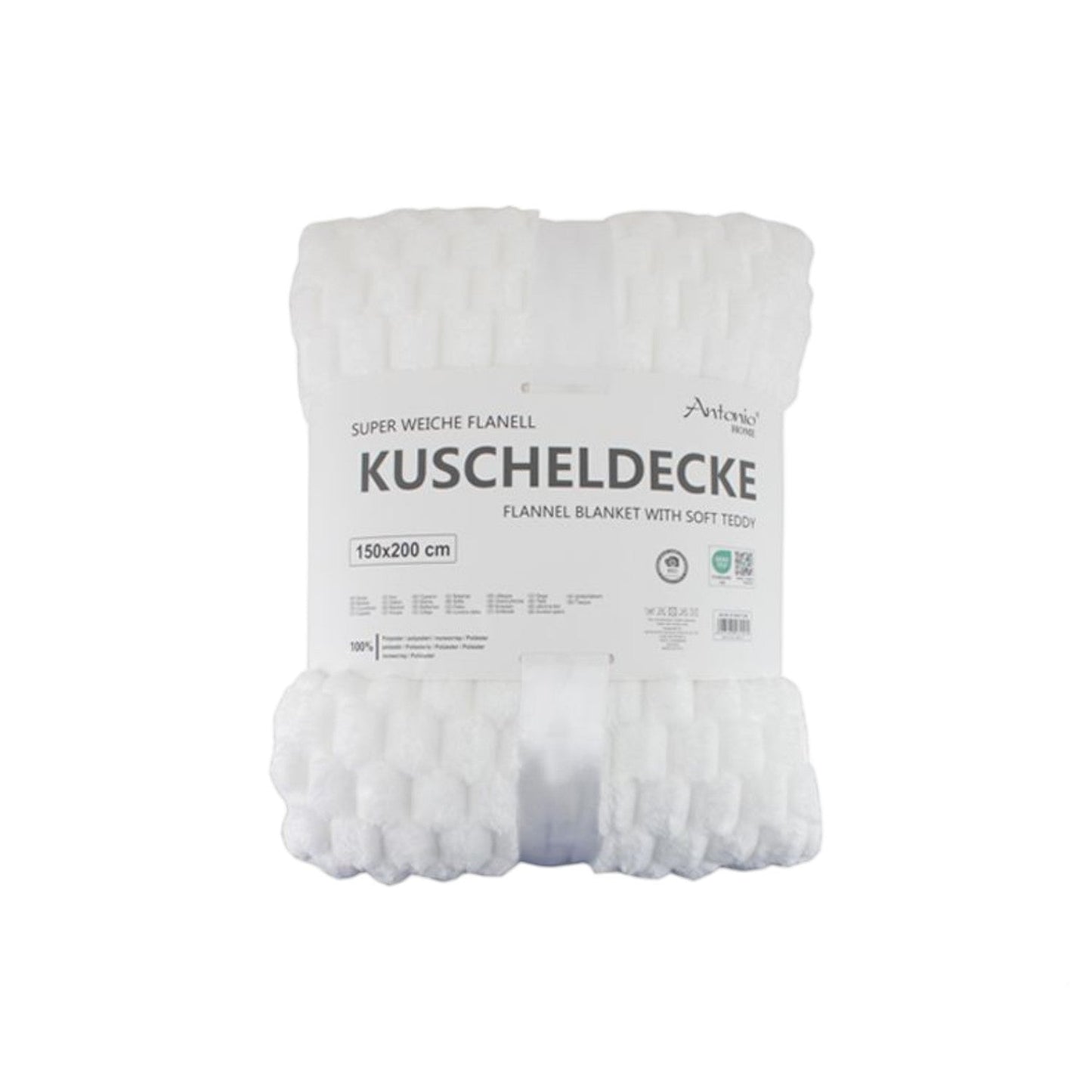Premium Kuscheldecke » Waffeloptik Wohndecke » Couchdecke Soft Teddy | Tagesdecke 150 x 200 cm
