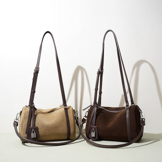 Retro Shoulder Top Layer Cattlehide Leather Crossbody Bag