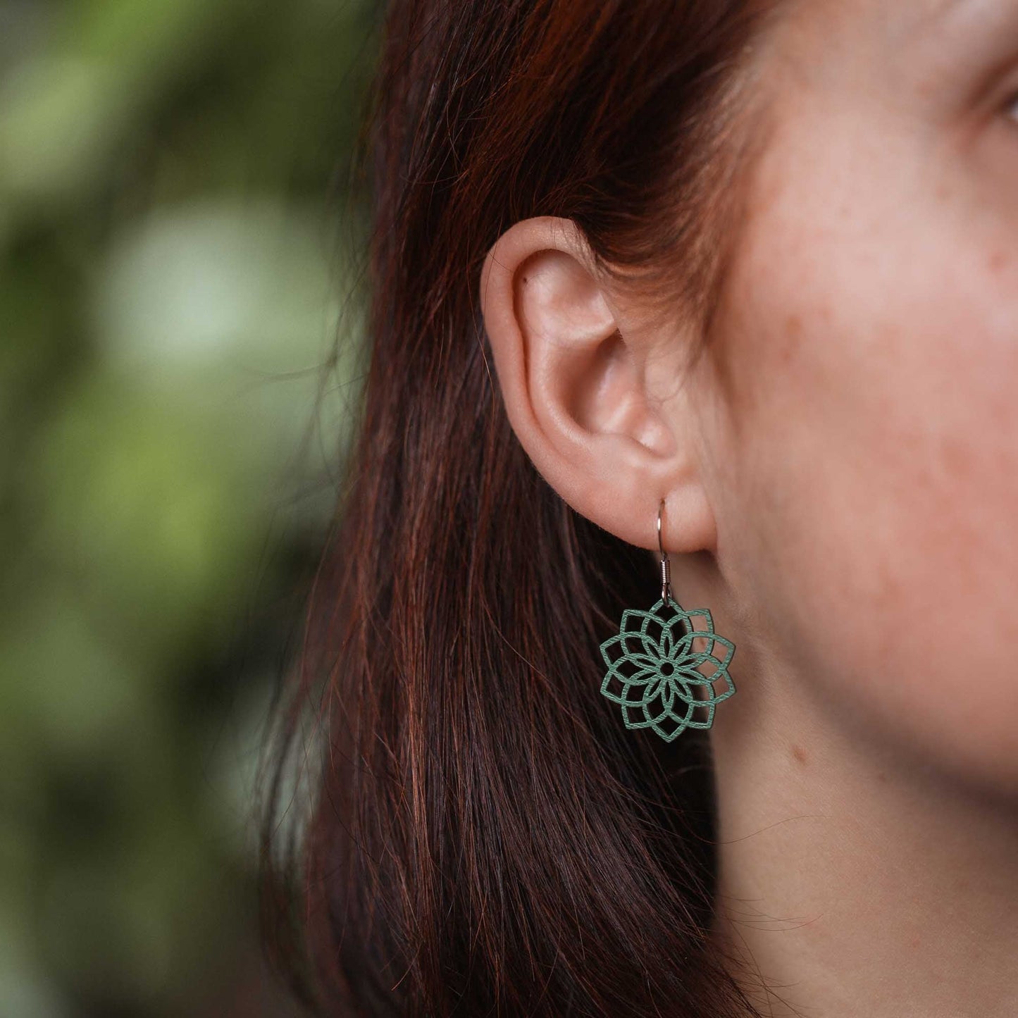 Ohrringe / Ohrhänger aus Holz | Mandala