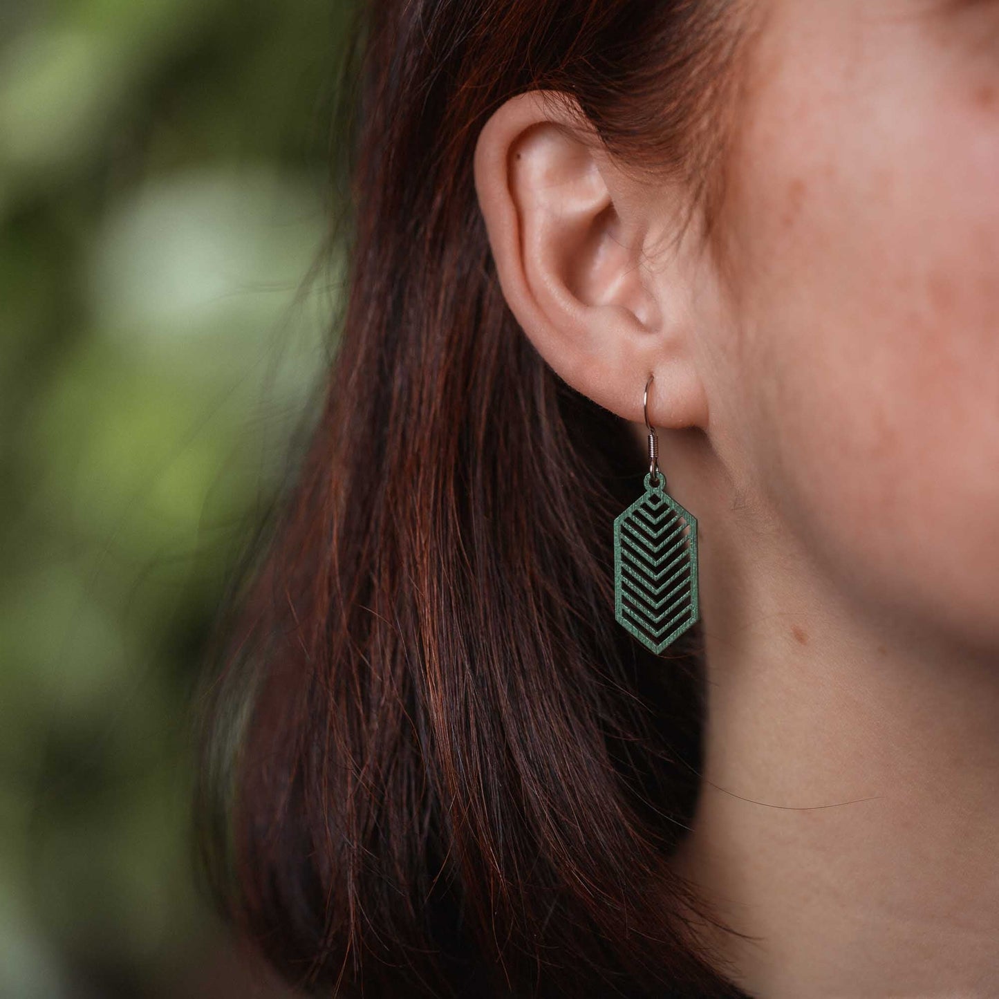 Ohrringe / Ohrhänger aus Holz | Geometric