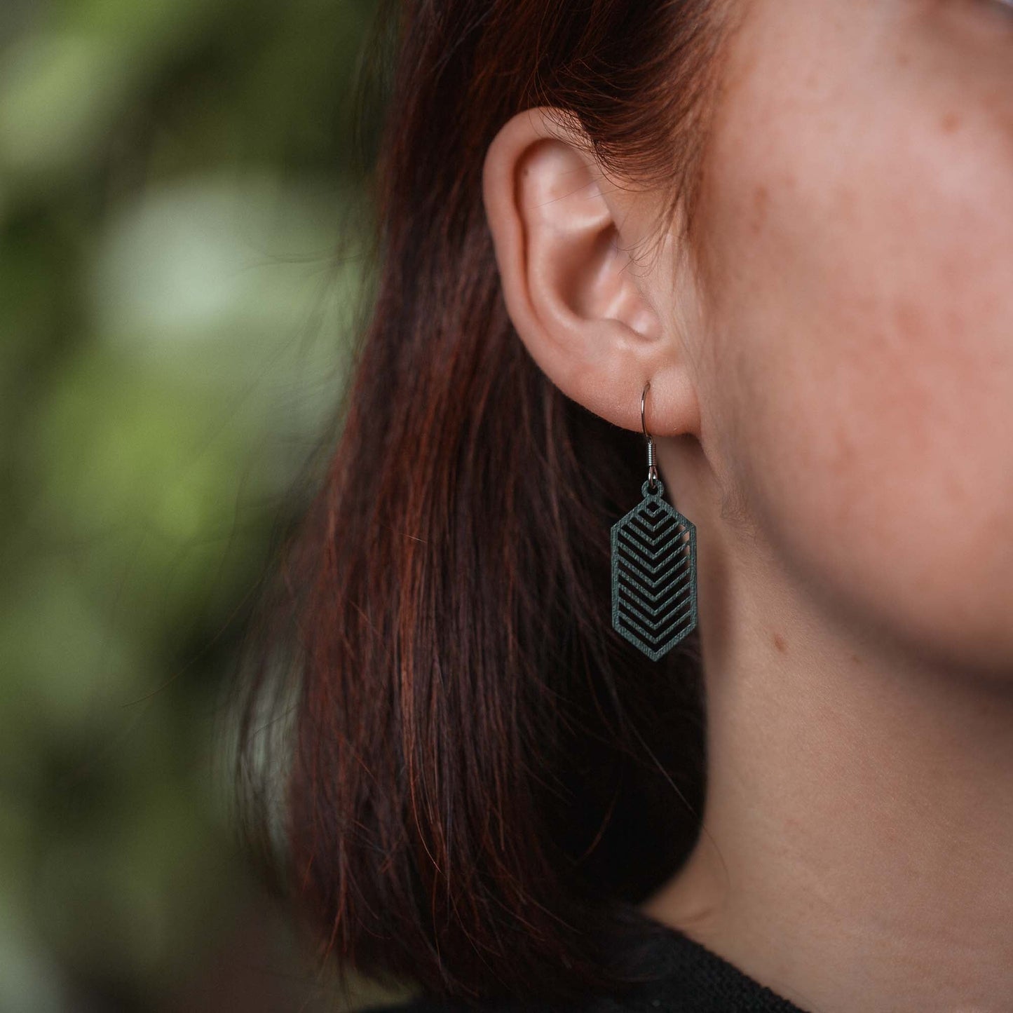 Ohrringe / Ohrhänger aus Holz | Geometric