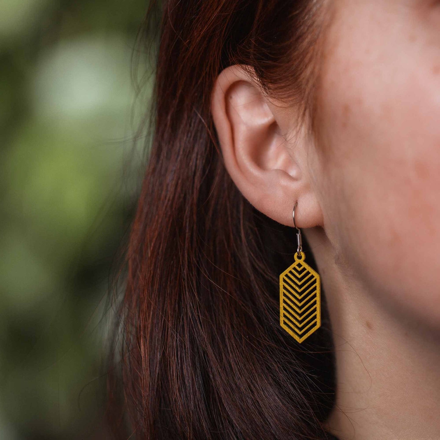 Ohrringe / Ohrhänger aus Holz | Geometric