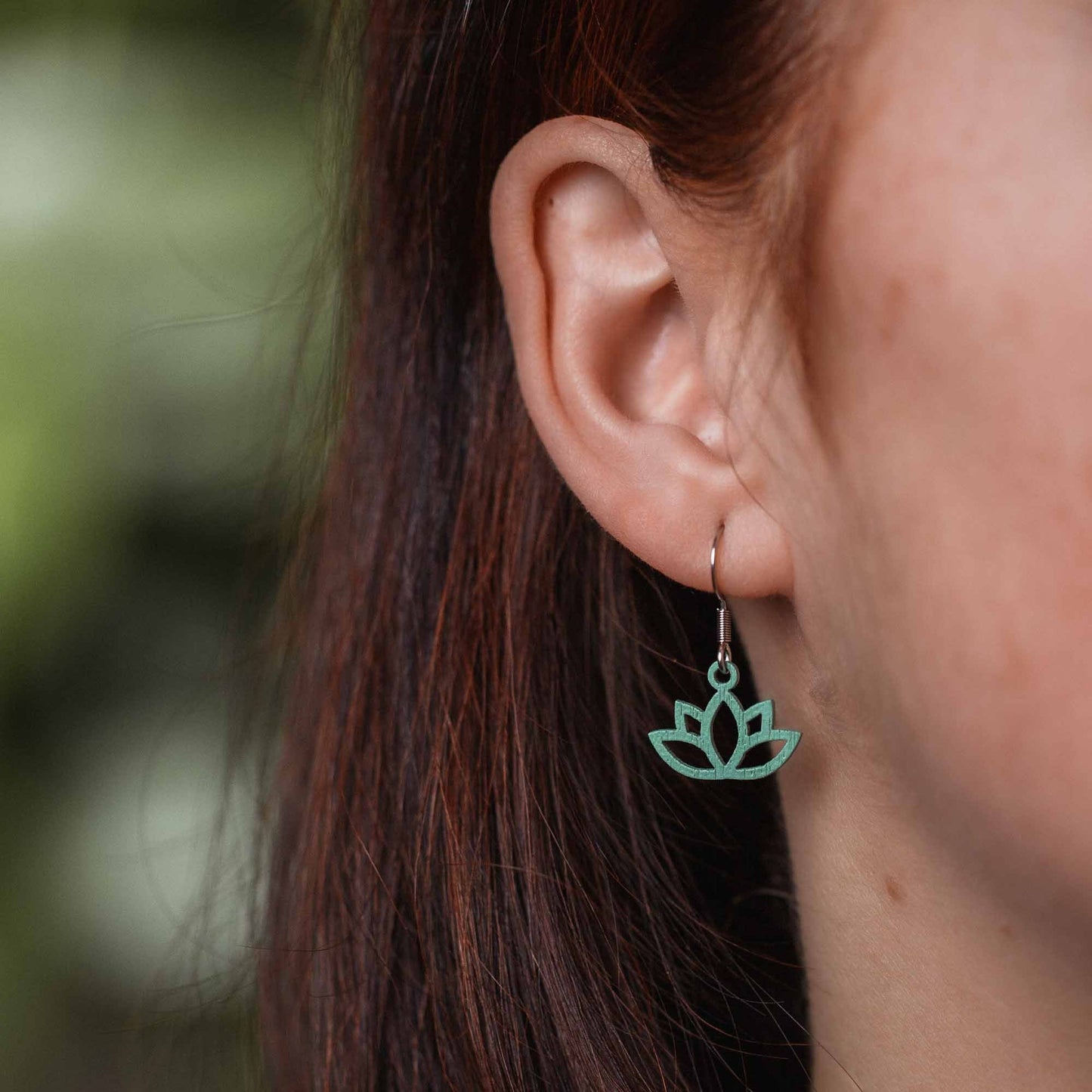 Ohrringe / Ohrhänger aus Holz | Flower Lotus