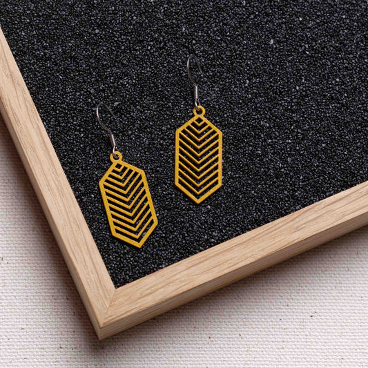 Ohrringe / Ohrhänger aus Holz | Geometric