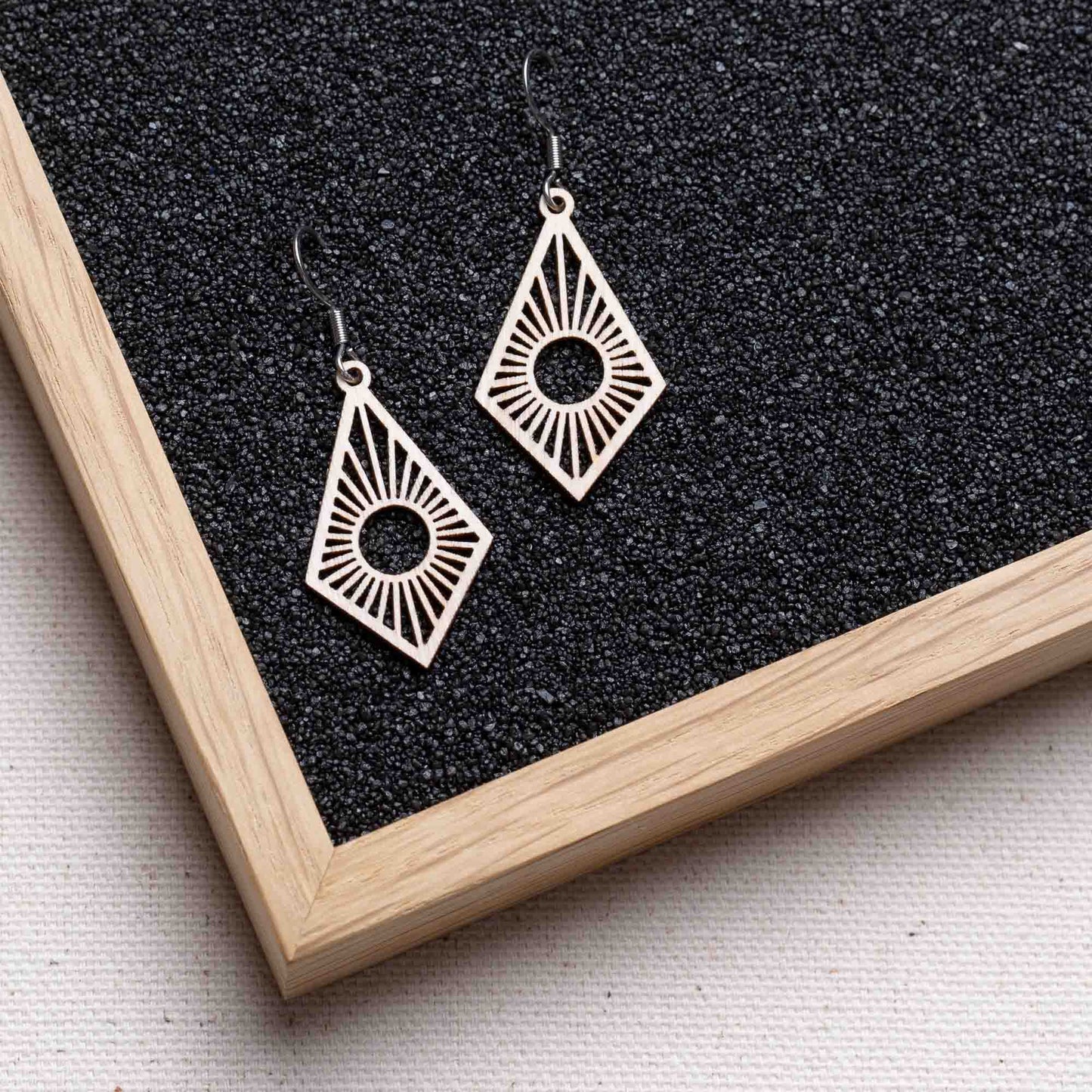 Ohrringe / Ohrhänger aus Holz | Sunrise