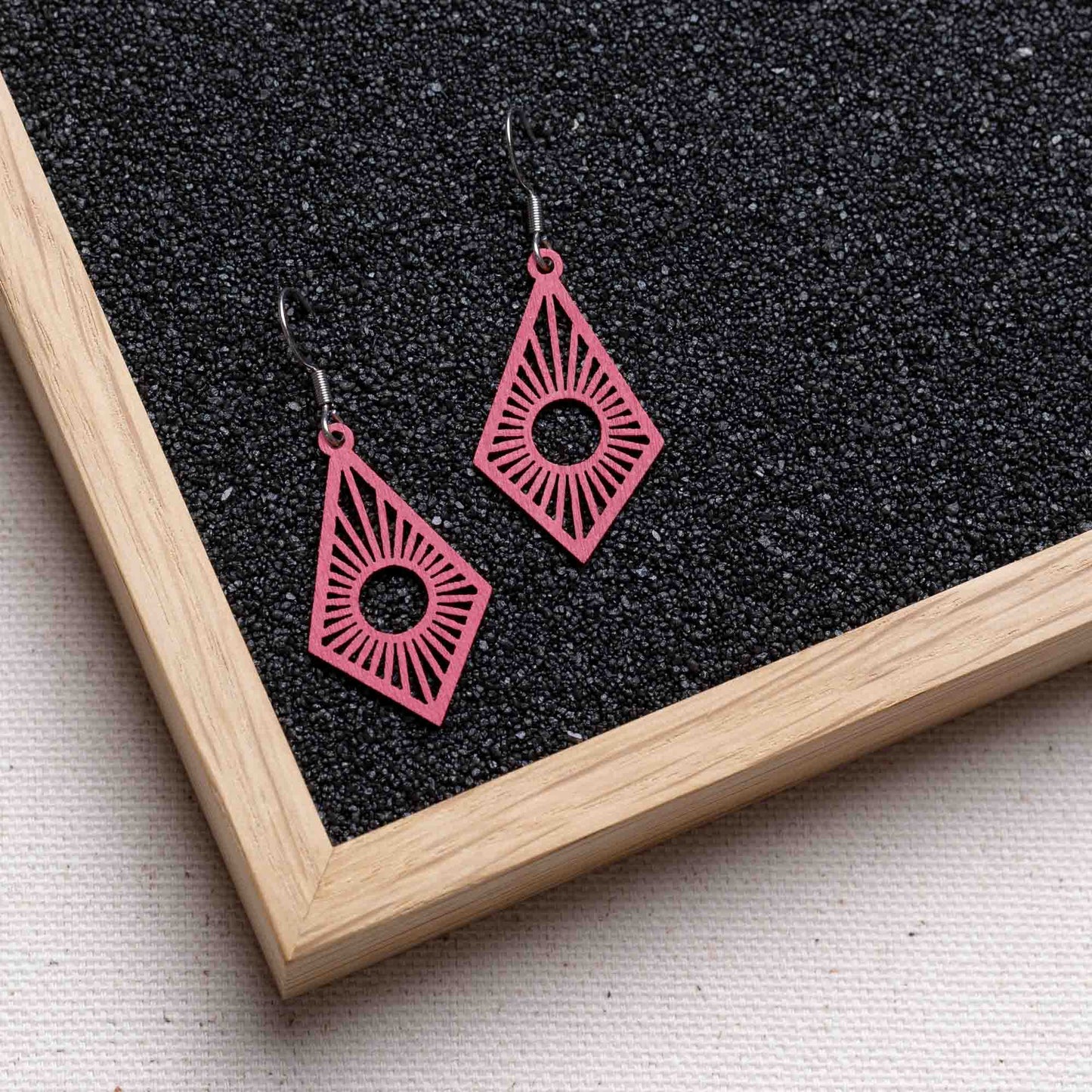 Ohrringe / Ohrhänger aus Holz | Sunrise