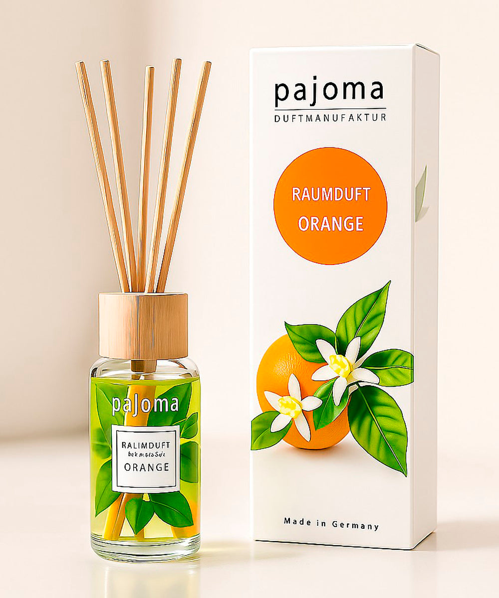Raumduft 100 ml, mit 10 Rattanstäbchen, verschiedene Sorten