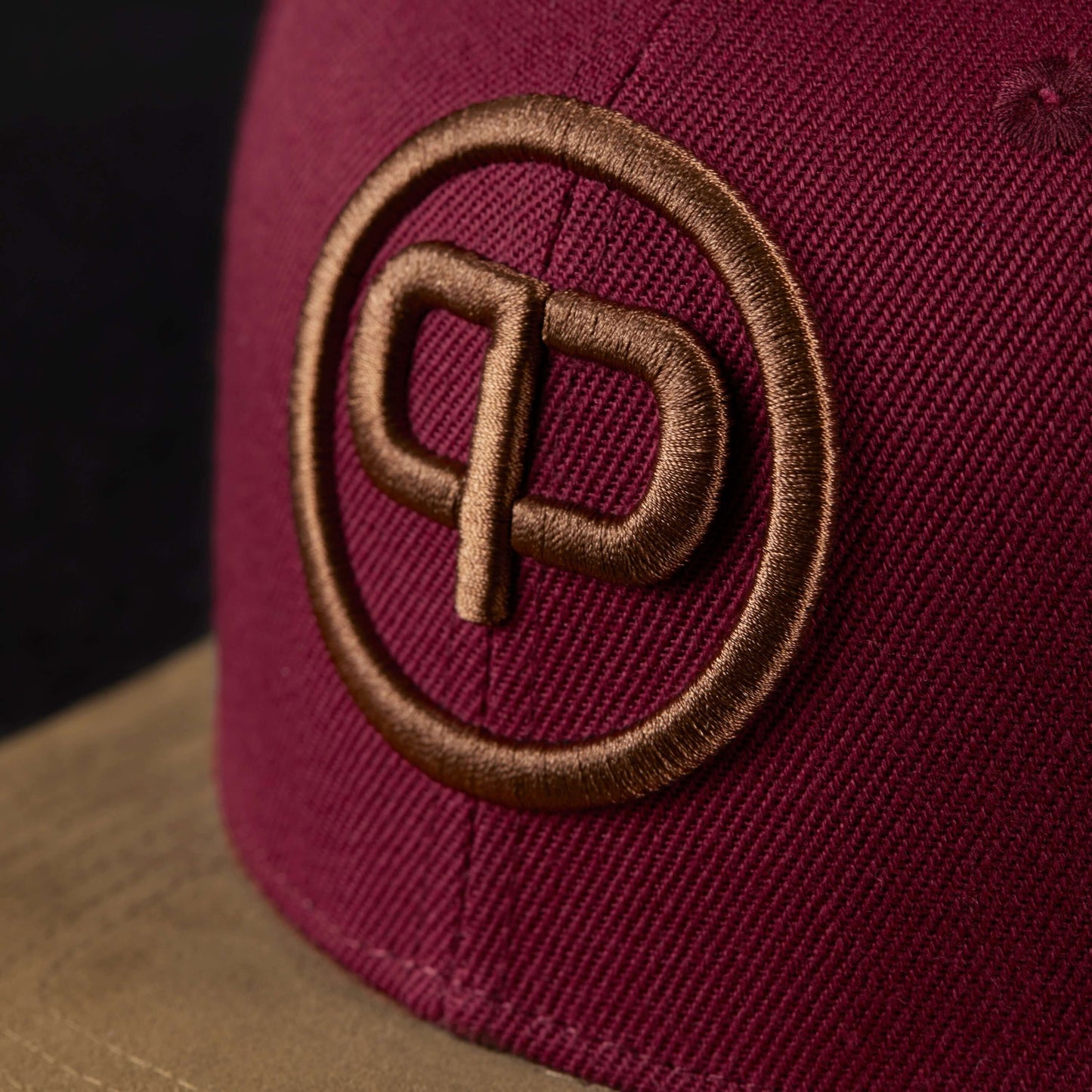 Snapback Cap - Burgundy & Suede