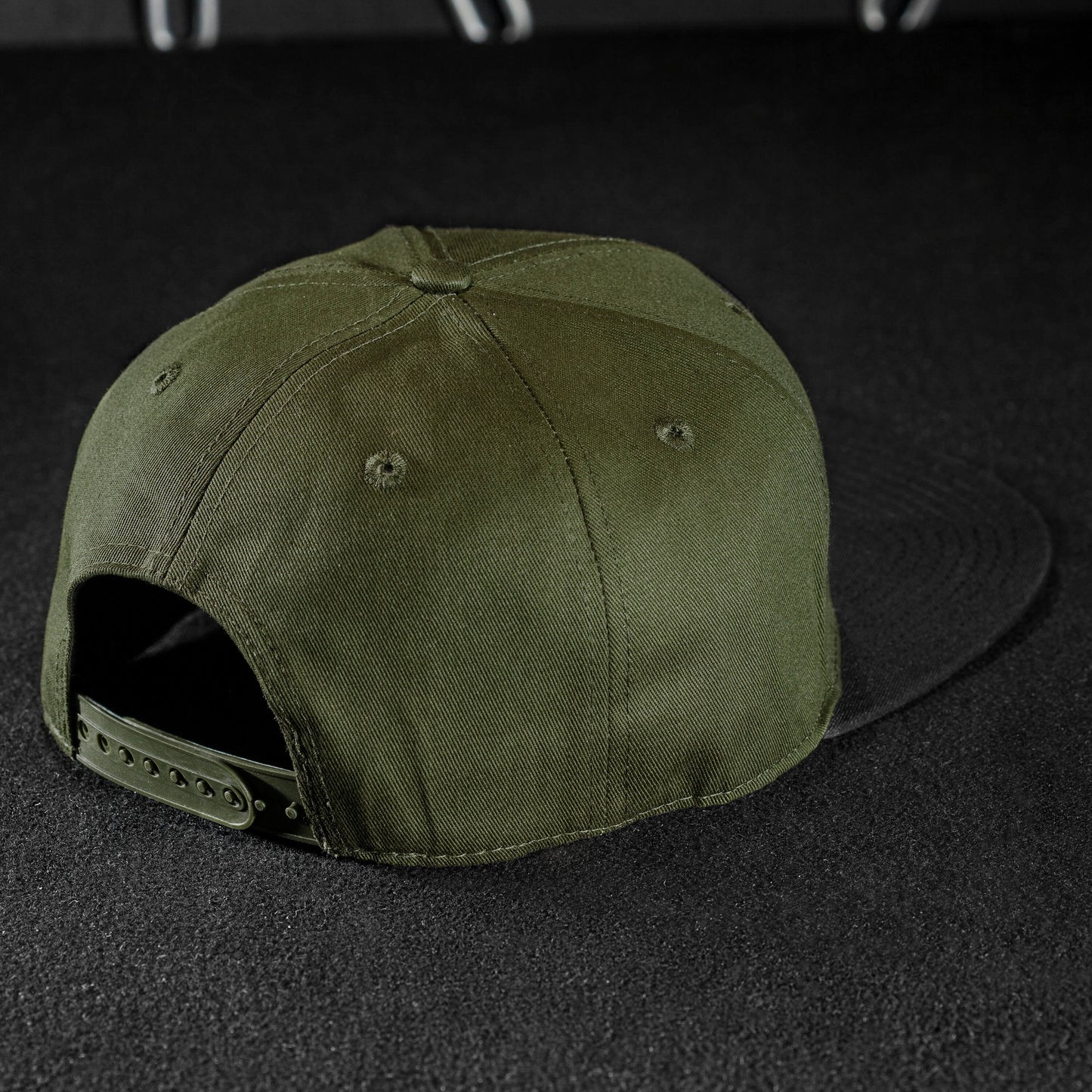 Snapback Cap - Khaki on Black