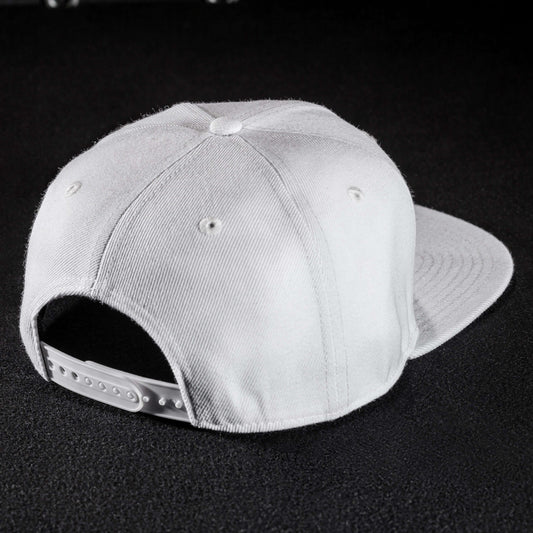 Snapback Cap - White & White