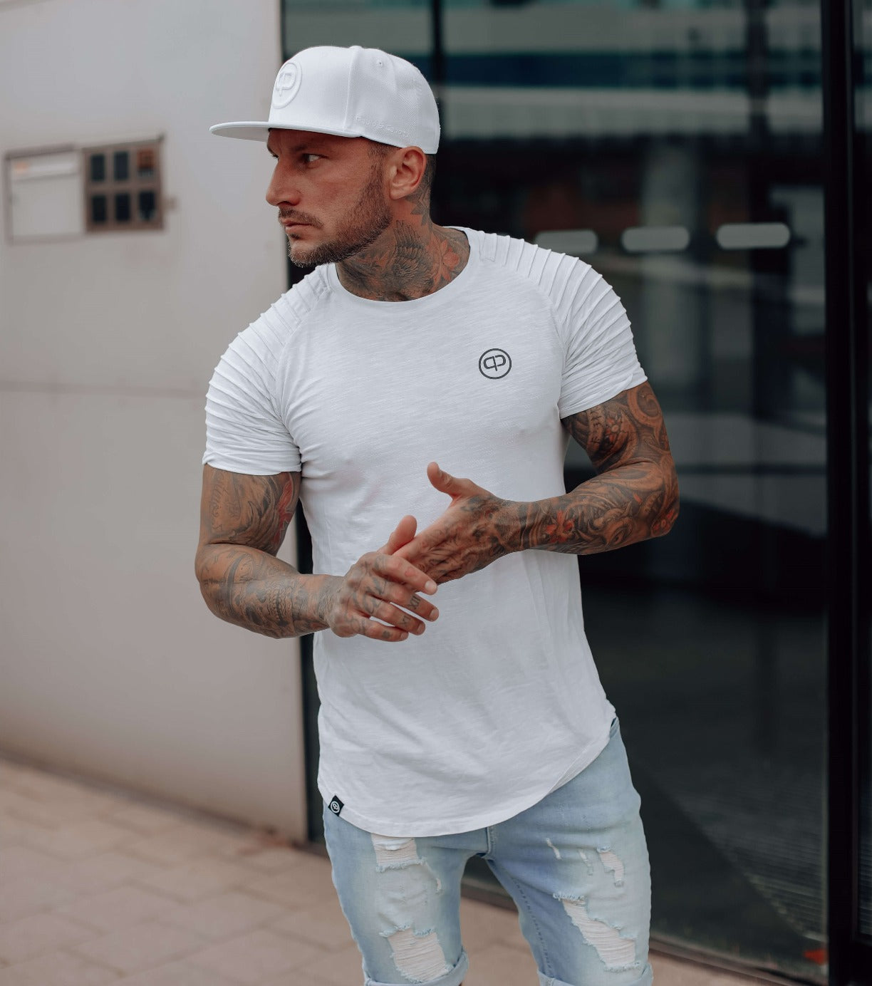 Snapback Cap - White & White