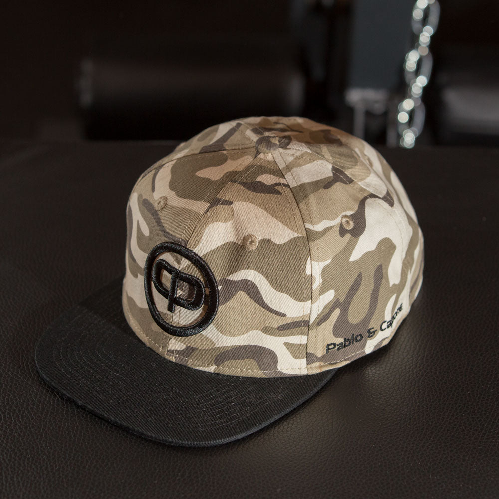 Snapback Cap - Desert Camo & Black