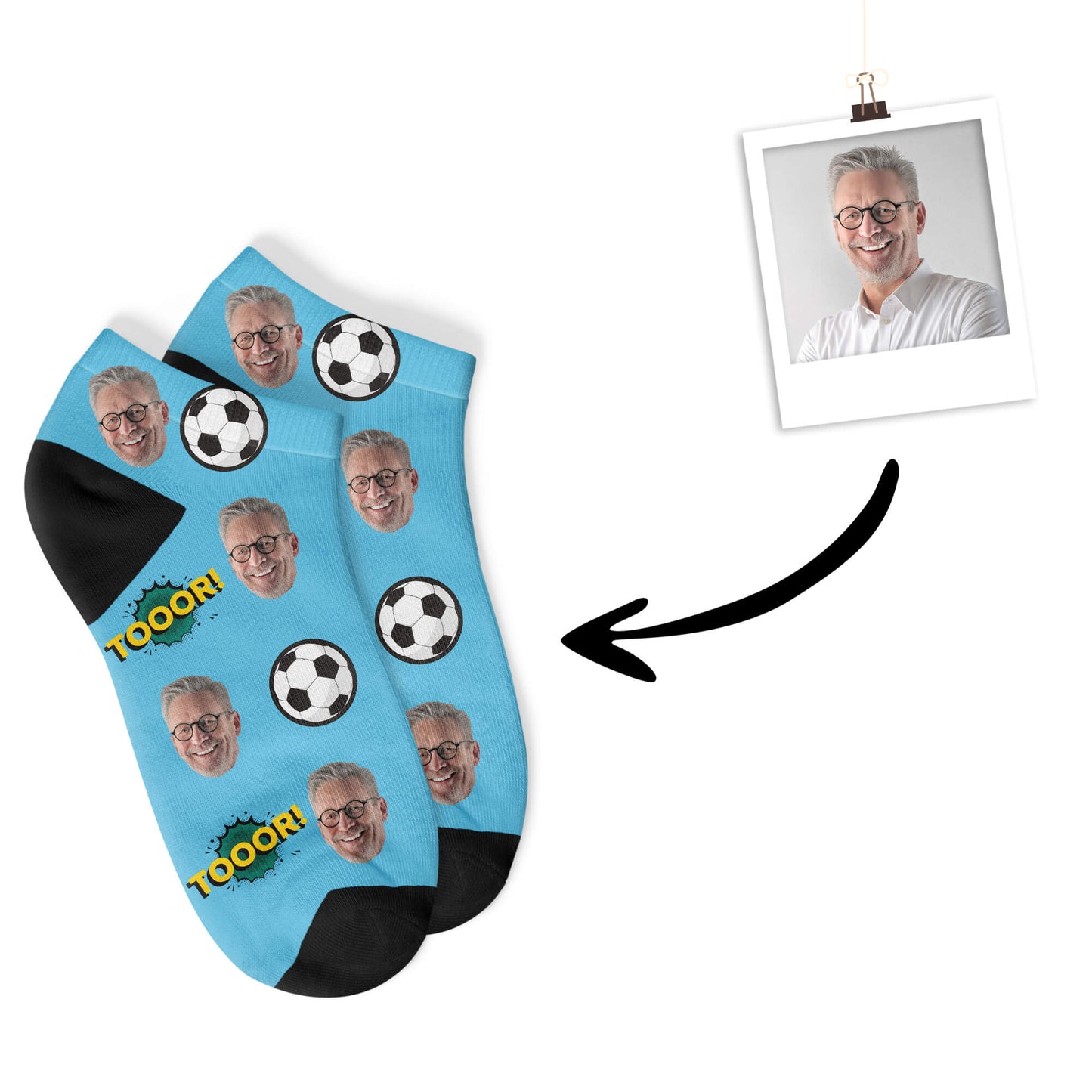 Personalisierte Fußball Sneakersocken