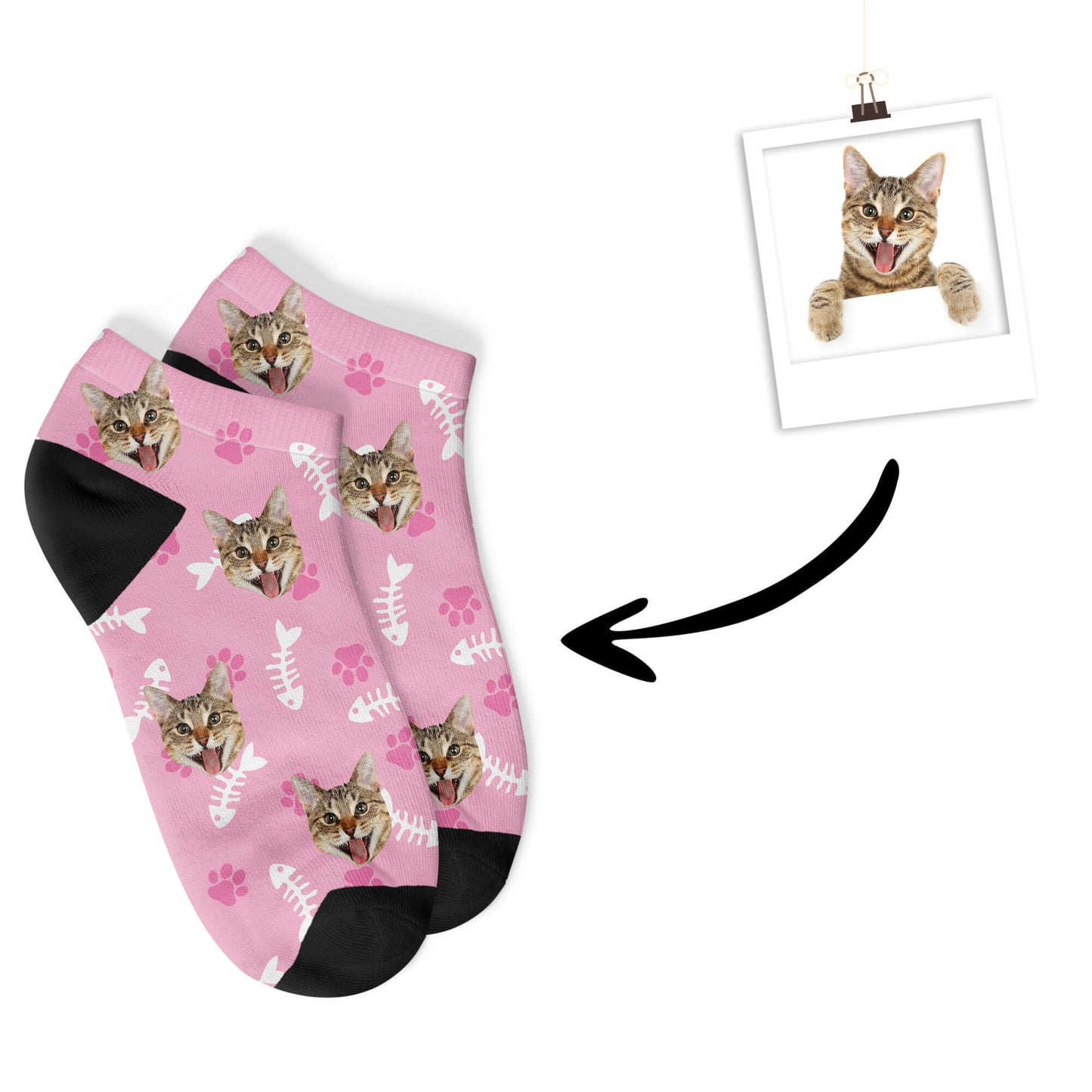 Personalisierte Katzen Sneakersocken