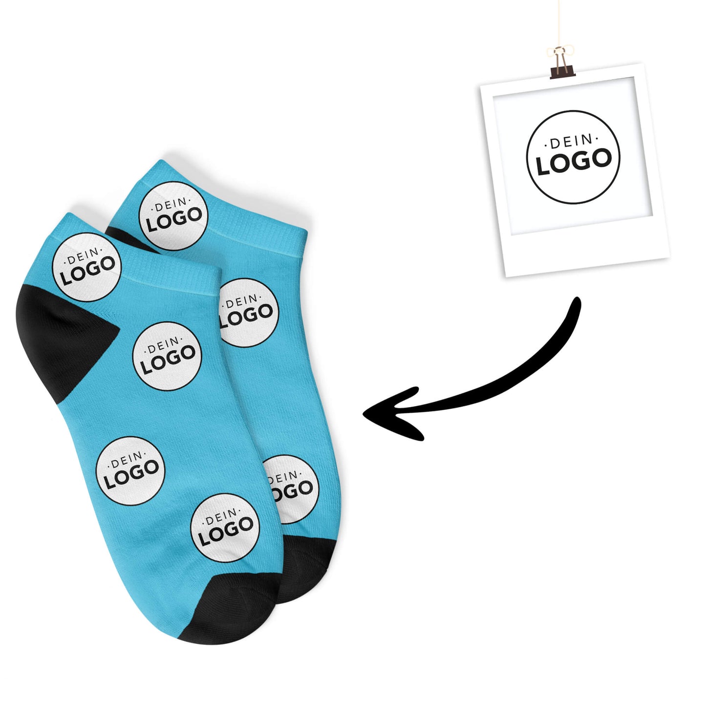 Personalisierte Logo Sneakersocken