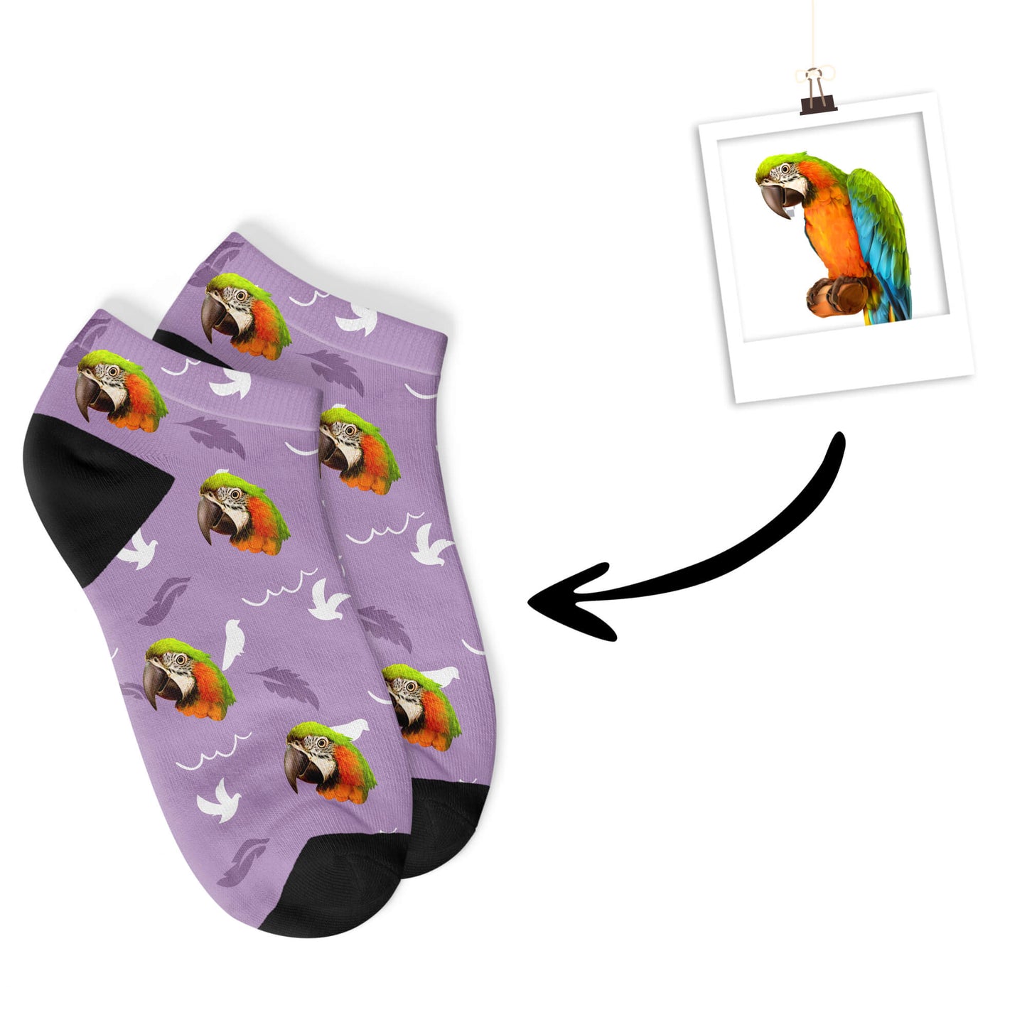 Personalisierte Vogel Sneakersocken