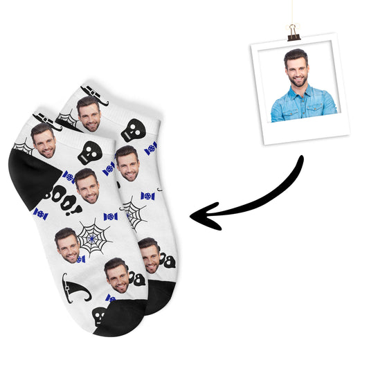 Personalisierte gespenstige Halloween Sneakersocken