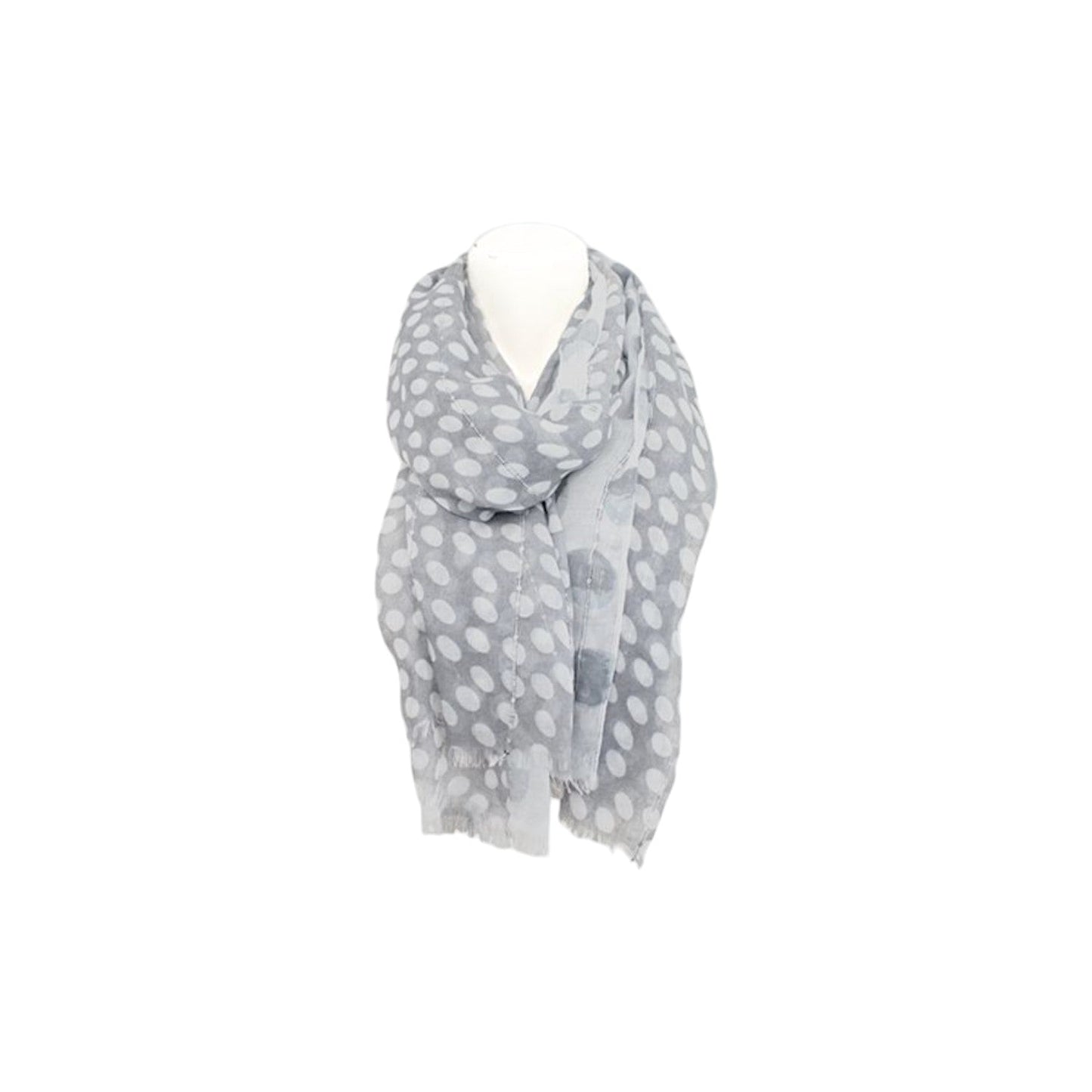 Sommer Damen Schal » Blue Navy Polka Dot Design » leichter Sommerschal 180 x 90 cm » Halstuch mit Punkten und Pailletten » Damenschal weich & dünn