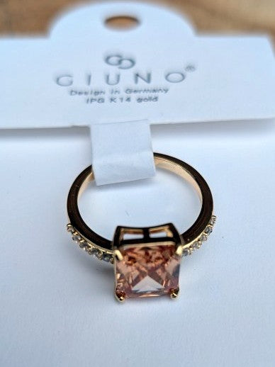 Ring Gold Zirkon Stein 14 Karat Kupfer Roségold Größe 19 RXO99-42-17
