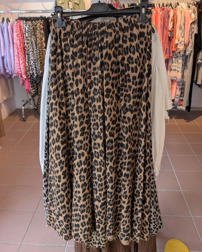 Rock Mousselin Leo Braun Schwarz - One Size 22591