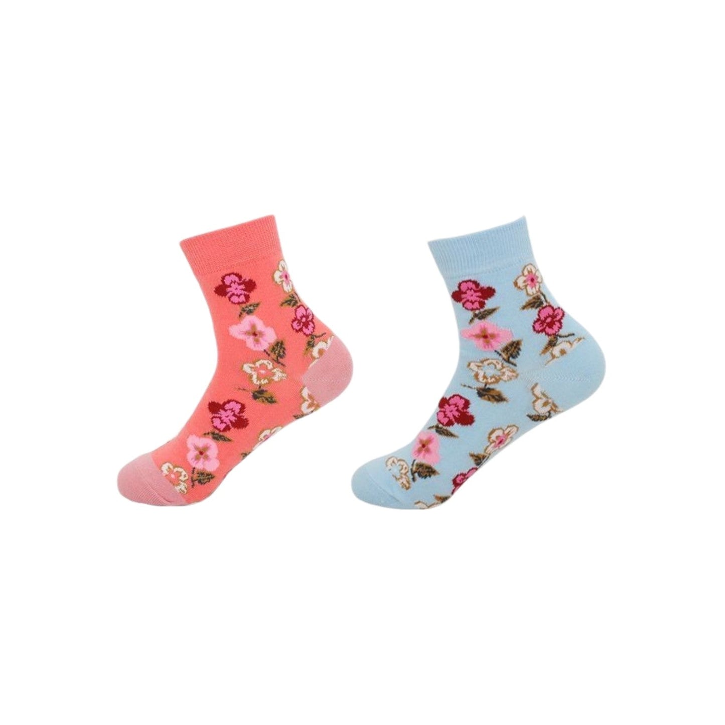 2er Pack Damen Socken » 2 Paar Strümpfe "Garden Socks" » atmungsaktive Damensocken in Einheitsgröße (36-41) » Garden Blumendesign